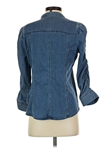 White House Black Market 3/4 Sleeve Button-Down Shirt (view 2)