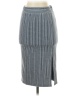 Ann Taylor LOFT Stripes Gray Casual Skirt Size XXS - photo 1