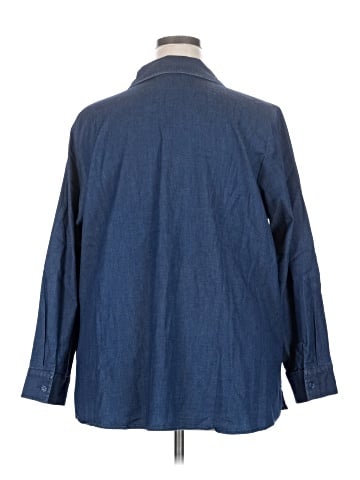 Quacker Factory Long Sleeve Button-Down Shirt (view 2)