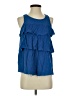 Hayden Blue Sleeveless Blouse Size S - photo 1