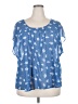 Torrid 100% Polyester Blue Short Sleeve Blouse Size 2X Plus (2) - photo 1