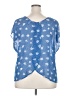 Torrid 100% Polyester Blue Short Sleeve Blouse Size 2X Plus (2) - photo 2