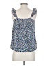 LC Lauren Conrad 100% Polyester Blue Sleeveless Blouse Size XS - photo 2