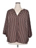NYDJ 100% Polyester Brown 3/4 Sleeve Blouse Size 2X - photo 1