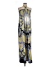 Magic Paisley Silver Yellow Cocktail Dress Size L - photo 1