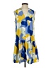 Nine West 100% Polyester Print Blue Casual Dress Size S - photo 1