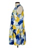 Nine West 100% Polyester Print Blue Casual Dress Size S - photo 5