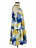 Nine West 100% Polyester Print Blue Casual Dress Size S - photo 4