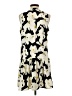 Nine West 100% Polyester Print Ivory Casual Dress Size S - photo 2