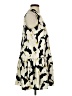 Nine West 100% Polyester Print Ivory Casual Dress Size S - photo 4