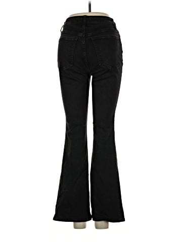 Madewell Petite Curvy Skinny Flare Jeans in Black Frost Wash (view 2)