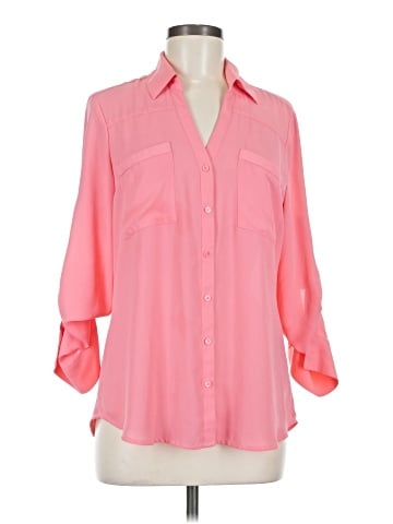 Express 3/4 Sleeve Button-Down Shirt (view 1)