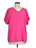 Shein 100% Polyester Pink Short Sleeve Blouse Size 12 - photo 1