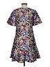 Alton Gray 100% Polyester Print Blue Casual Dress Size 4 - photo 2