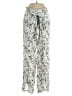 Skemo 100% Rayon Floral Silver Casual Pants Size XS - photo 1
