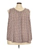 Cj Banks 100% Polyester Brown Sleeveless Blouse Size 3X - photo 1