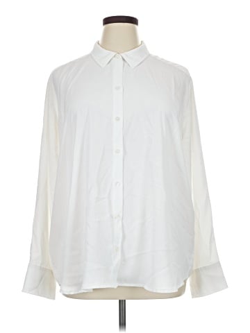Scoop Long Sleeve Button-Down Shirt (view 1)