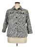 Ruby Rd. 100% Polyester Chevron-herringbone Silver Jacket Size 18 - photo 1