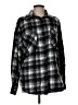 Pink Lily Black Long Sleeve Button-Down Shirt Size L - photo 1
