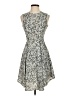 H&M 100% Polyester Paisley Gray Cocktail Dress Size 4 - photo 1