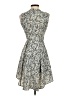 H&M 100% Polyester Paisley Gray Cocktail Dress Size 4 - photo 2