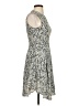 H&M 100% Polyester Paisley Gray Cocktail Dress Size 4 - photo 4