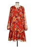 Studio A Floral Orange Casual Dress Size M - photo 1