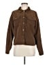 Shein 100% Polyester Brown Long Sleeve Button-Down Shirt Size 6 - photo 1