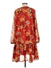Studio A Floral Orange Casual Dress Size M - photo 2