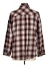 Democracy Plaid Brown Long Sleeve Blouse Size M - photo 2