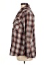 Democracy Plaid Brown Long Sleeve Blouse Size M - photo 5