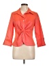 Jackie Jon Orange 3/4 Sleeve Button-Down Shirt Size 10 - photo 1
