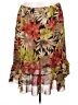 MULTIPLES 100% Polyester Tropical Brown Casual Skirt Size 2X - photo 1