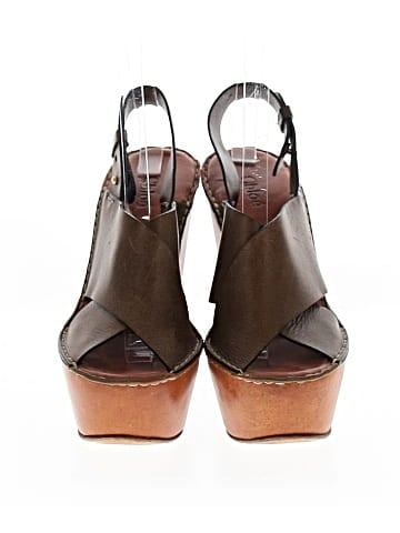 Chloé Leather Platform Wedges (view 2)