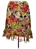 MULTIPLES 100% Polyester Tropical Brown Casual Skirt Size 2X - photo 2