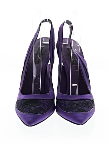 Louis Vuitton Vintage Satin Lace Slingback Pumps (view 2)