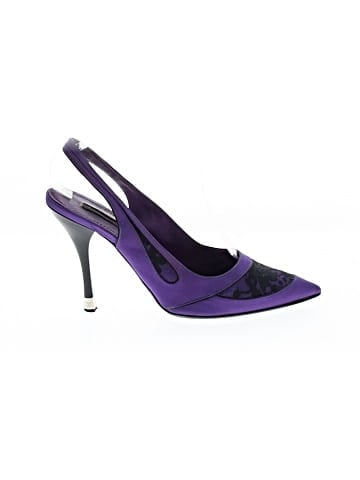 Louis Vuitton Vintage Satin Lace Slingback Pumps (view 1)