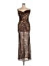 Unbranded 100% Polyester Animal Print Brown Cocktail Dress Size XL - photo 1