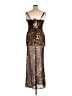 Unbranded 100% Polyester Animal Print Brown Cocktail Dress Size XL - photo 2