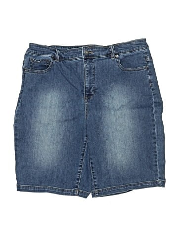 Women With Control Denim Shorts (view 1)