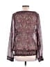 Decree 100% Polyester Purple Burgundy Long Sleeve Blouse Size L - photo 2
