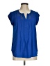 Daniel Rainn 100% Polyester Blue Short Sleeve Blouse Size M - photo 1