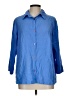 Coldwater Creek Blue 3/4 Sleeve Button-Down Shirt Size L - photo 1