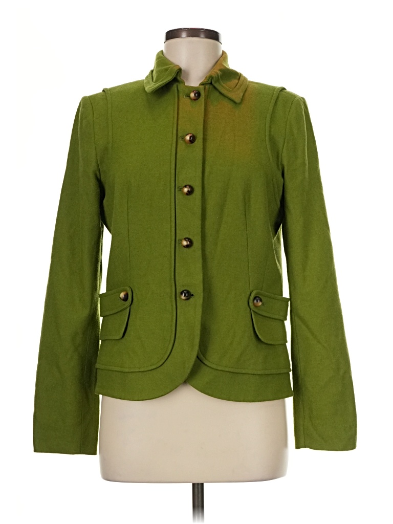 Pre-owned Etcetera Wool Blazer Jacket In Green
