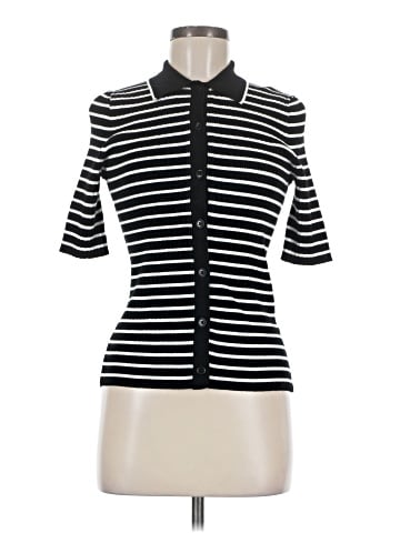 Madewell The Signature Knit Sweater Polo Tee in Stripe (view 1)