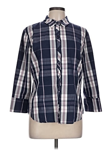 7th Avenue Design Studio New York & Company 3/4 Sleeve Button-Down Shirt (view 1)