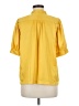 Ann Taylor 100% Polyester Yellow Short Sleeve Blouse Size M - photo 2