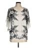 Sami & JO 100% Polyester Silver Short Sleeve Blouse Size M - photo 1