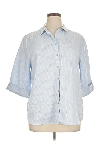 Chico's 3/4 Sleeve Button-Down Shirt (view 1)