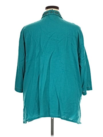 Maggie Barnes 3/4 Sleeve Button-Down Shirt (view 2)